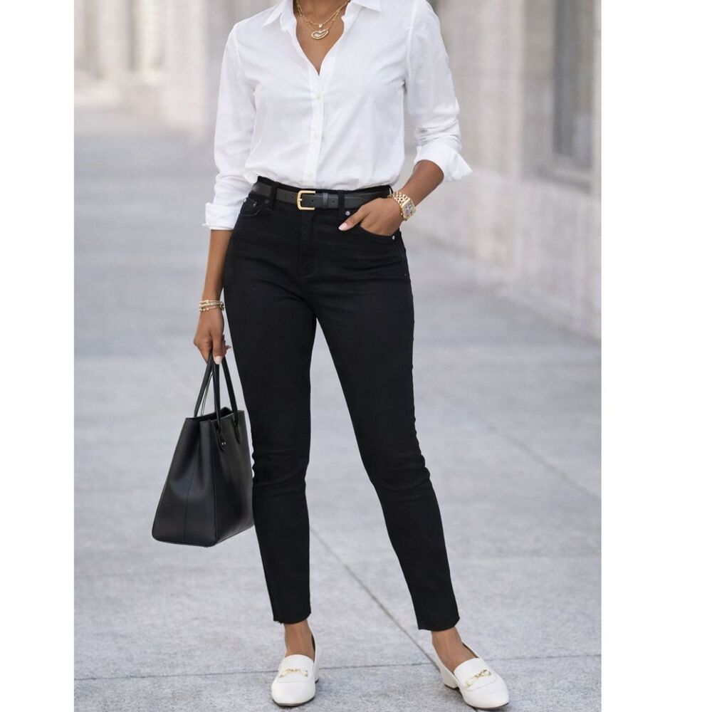 NWT Altar’d State High-rise Skinny Strech Ankle Jeans in Jet Black Size 0 / 25